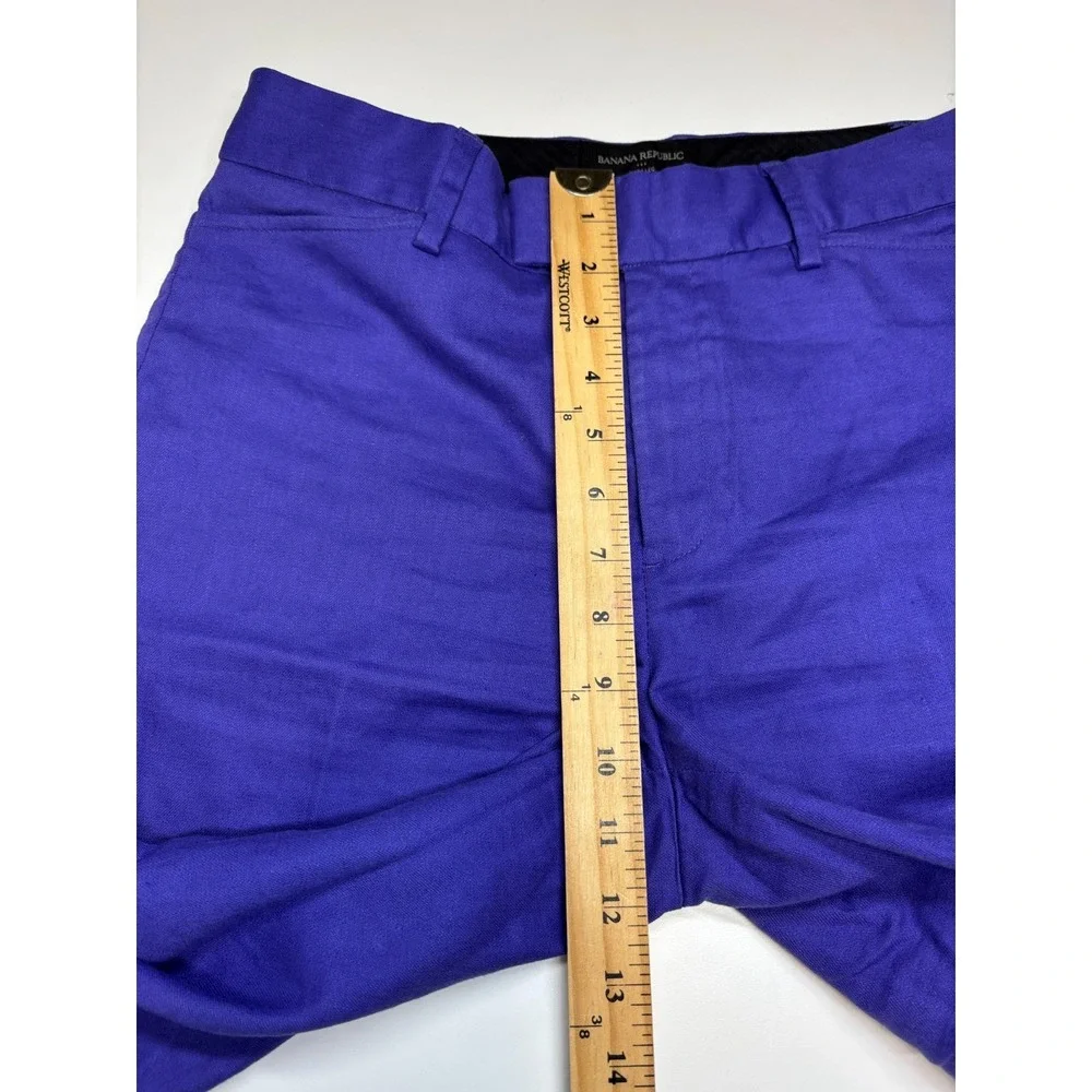 Banana Republic Pants Womens 2 Purple Linen Blend Wide Leg Office Career - Picture 6 of 8